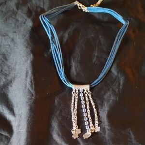 Elegant Blue and Silver Choker